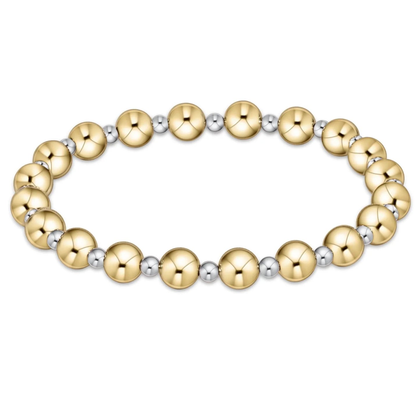 enewton | classic grateful pattern 6mm bead bracelet | mixed metal