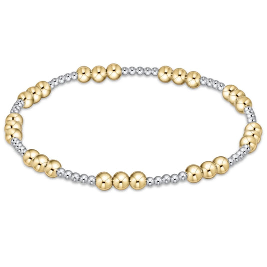 enewton | classic joy pattern 4mm bead bracelet | mixed metal