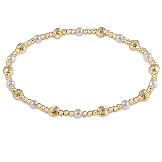 enewton | dignity sincerity pattern 4mm bead bracelet | pearl