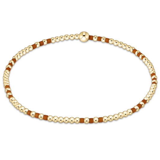 enewton | gameday hope joy pattern 2mm bead bracelet | burnt orange