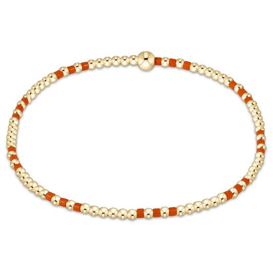 enewton | gameday hope joy pattern 2mm bead bracelet | orange