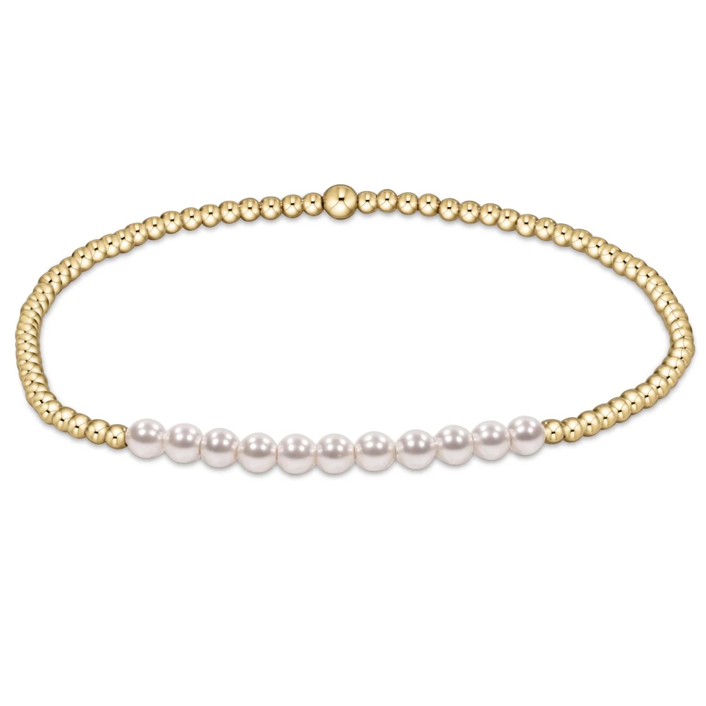 enewton | gold bliss 2mm bead bracelet | pearl