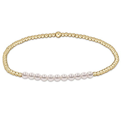 enewton | gold bliss 2mm bead bracelet | pearl