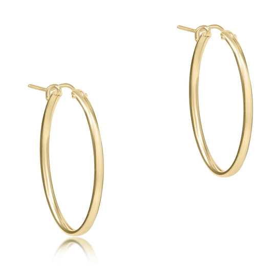 enewton | oval gold 1" hoop | smooth