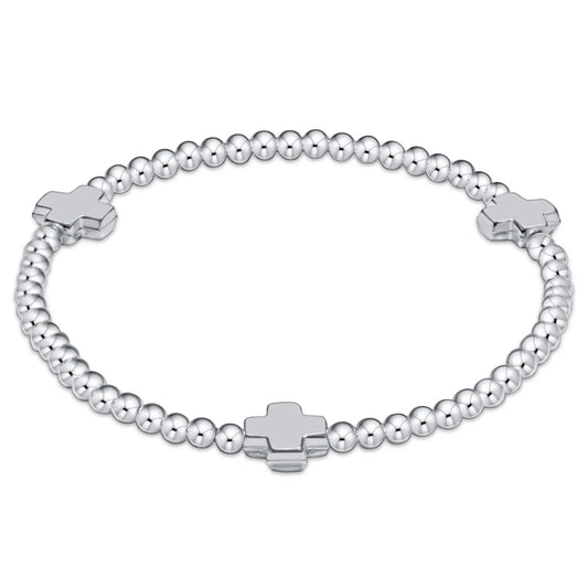 enewton | signature cross sterling pattern 3mm bead bracelet | sterling