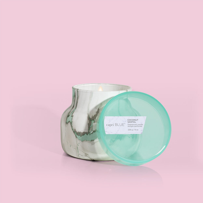Capri Blue Coconut Santal Modern Marble Petite Jar, 8 oz